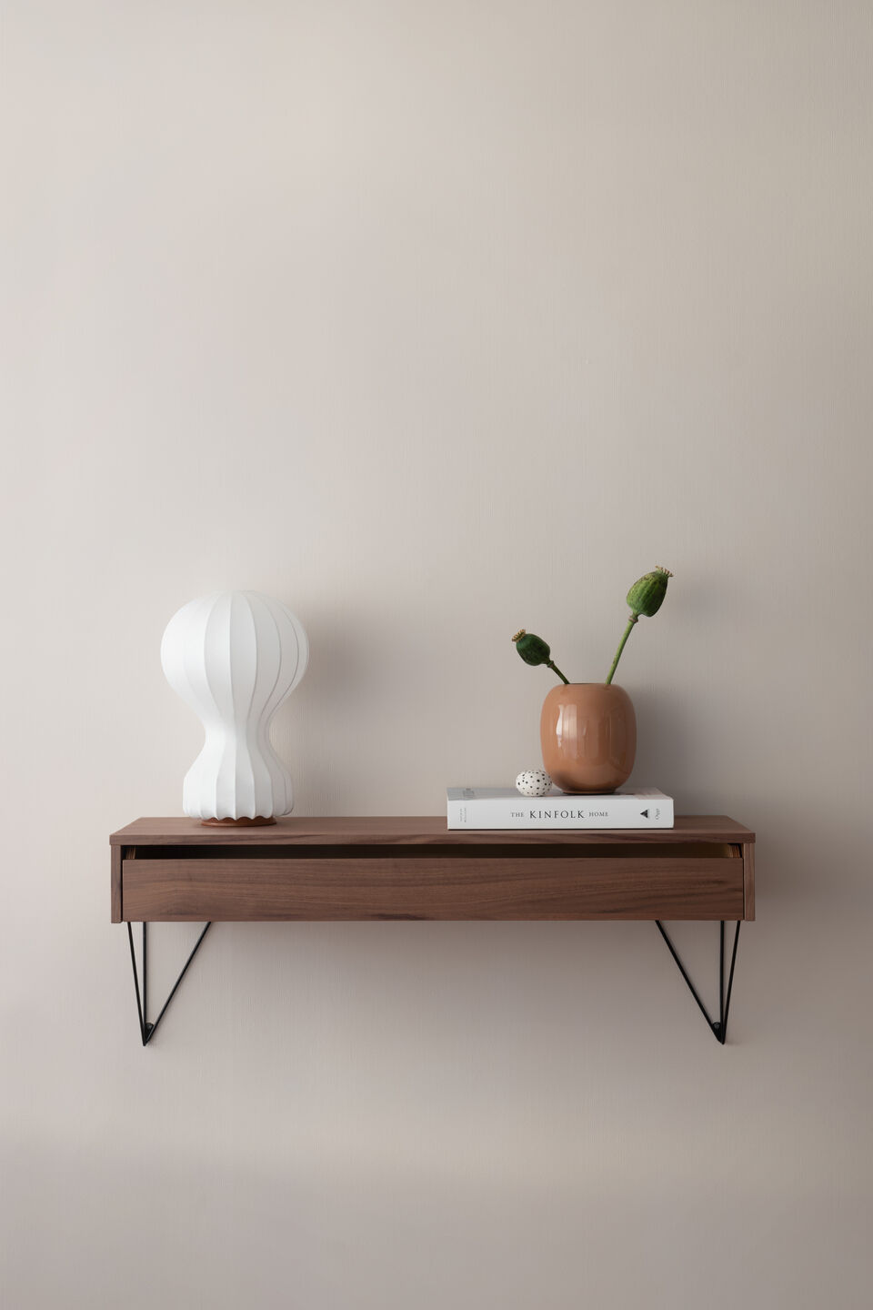 New walnut Pythagoras with drawer - size L - Maze Interiors