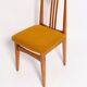 Ochre Bouclé Chair Mid-Century, Medium Wood, M. Zielinski, Europe 1960s