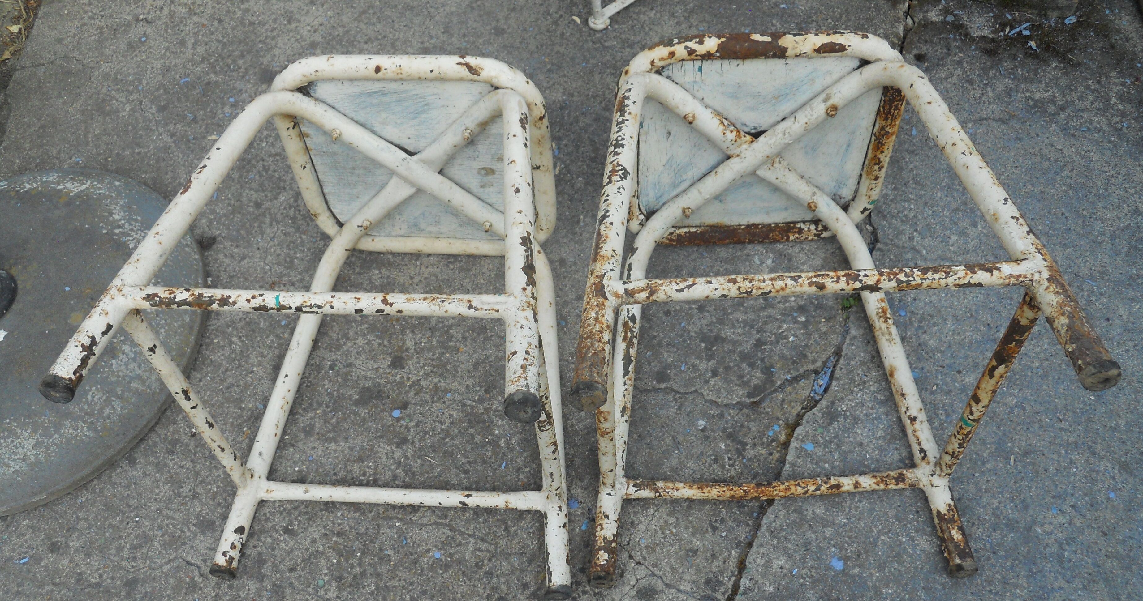Pair of industrial stools