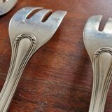 Ercuis - Set of 6 Sully model cake forks in silver metal