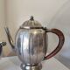 Tea and coffee service in silver-plated metal and wood from the 1930s Art Deco - Wine