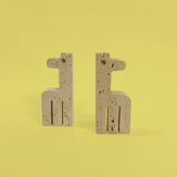 Travertine giraffes by Enzo Mari for Fratelli Mannelli, 70s
