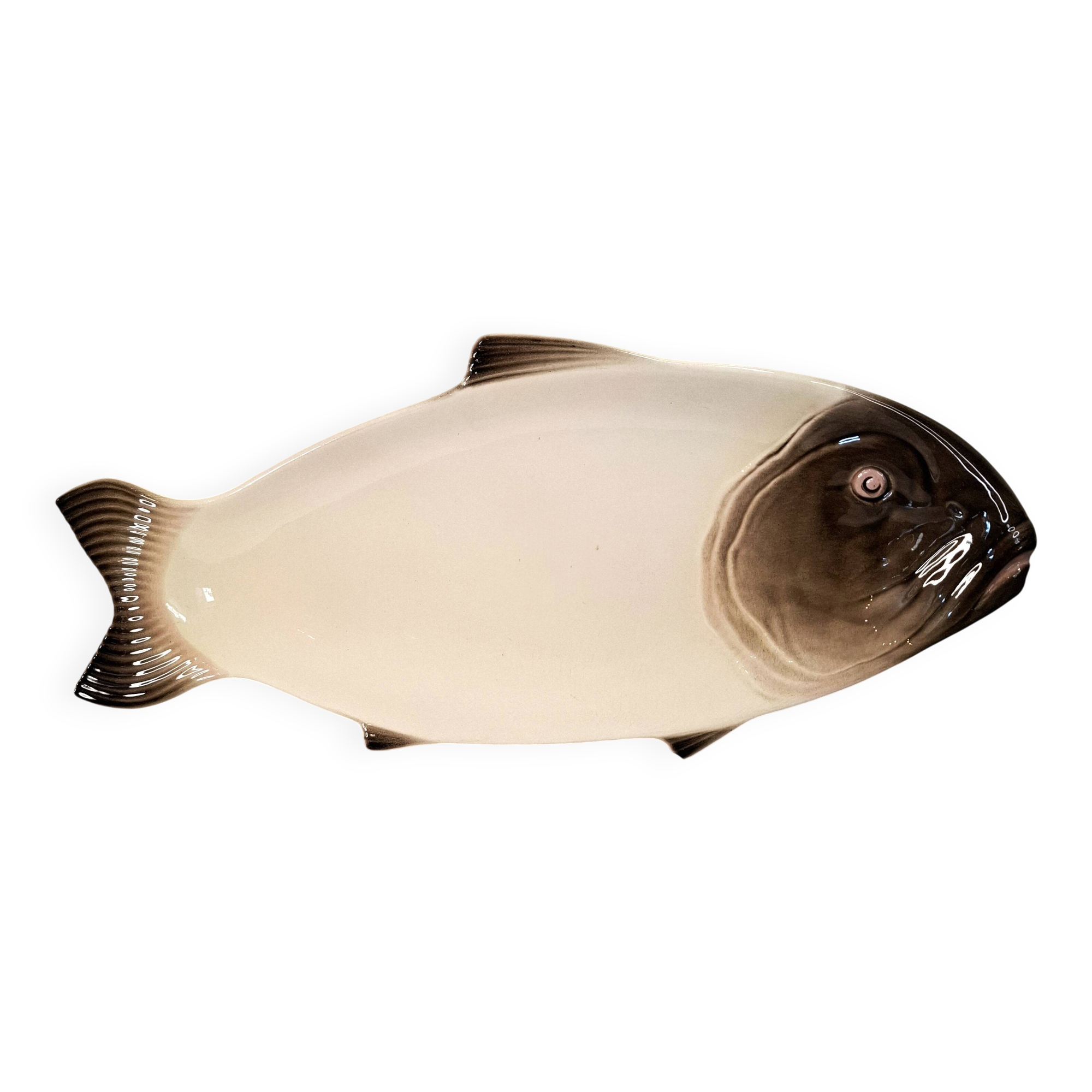 Plat poisson céramique Longwy