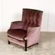 Italian Purple Velours Lounge Chair designed for Giorgetti, 1970s