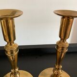 Pair of old bronze candlesticks