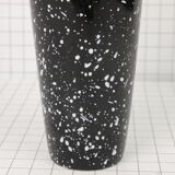 Black and white speckled vase