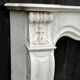 Regency style fireplace in white Carrara marble, circa 1880