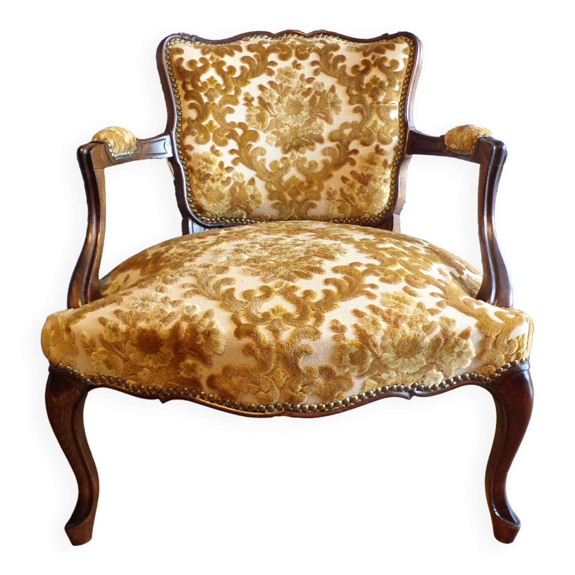 Louis XV style low armchair
