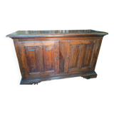 Grand Buffet Antique Du 17ème Siècle En Noyer Du Nord De l'Italie