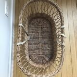 Ancient wicker, rattan couffin