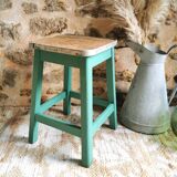 Vintage green stool, 1950s