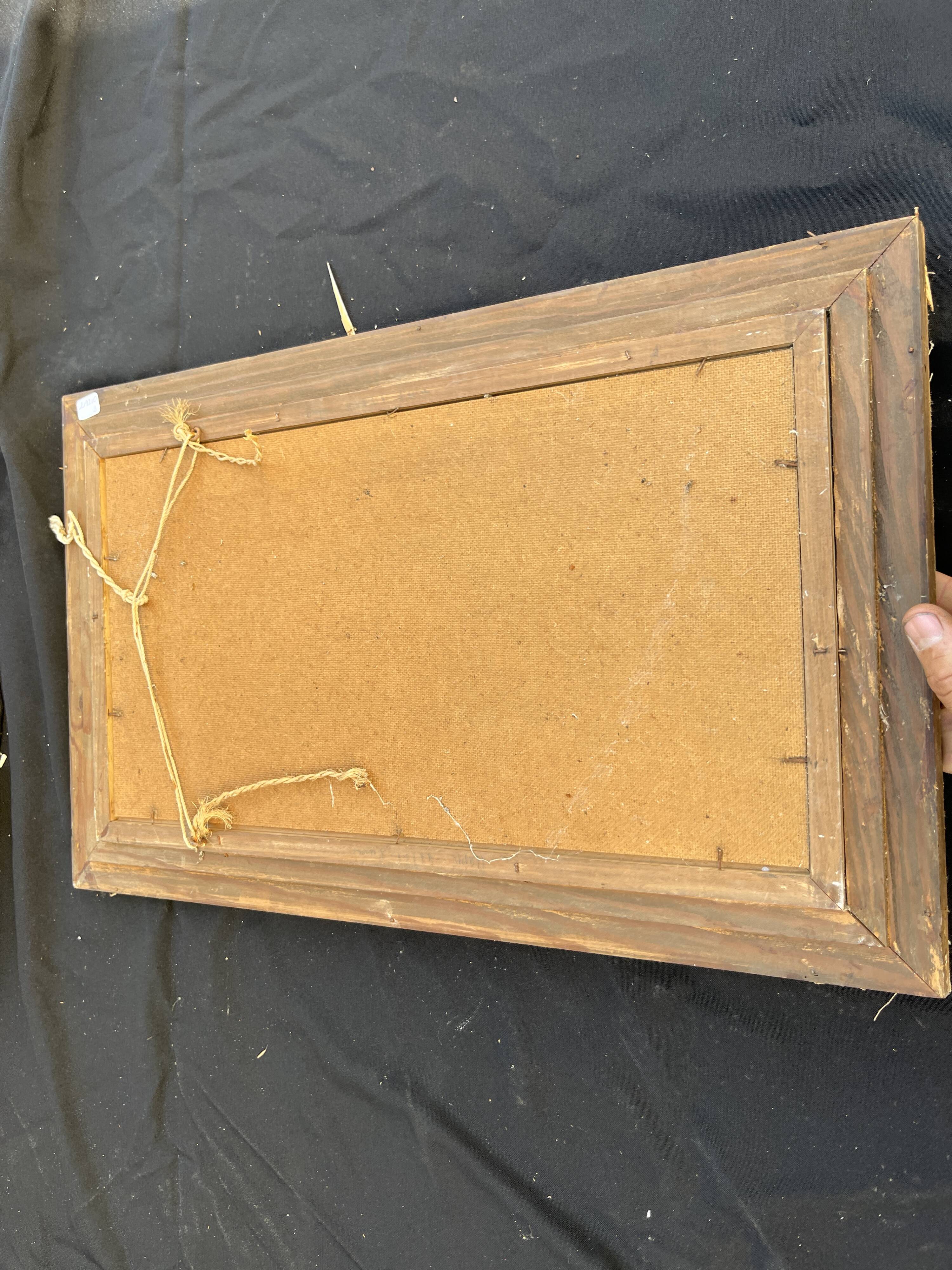 Signed Impressionist painting – Busy street scene