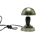 Mushroom table lamp, silver metal, black bakelite, Poland, 1950s