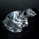 Paperweight statuette frog in crystal of saint-louis signed 6x6x8cm