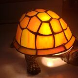 Tiffany style mosaic glass turtle lamp
