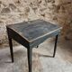 Bureau d'école français ancien, bureau d'écriture noir, bureau à abattant, vers 1900