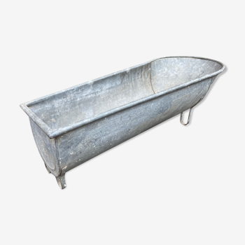 Baignoire adulte zinc galvanisee vintage 1940