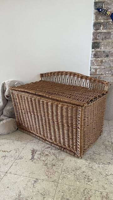 Vintage Rattan Chest Basket