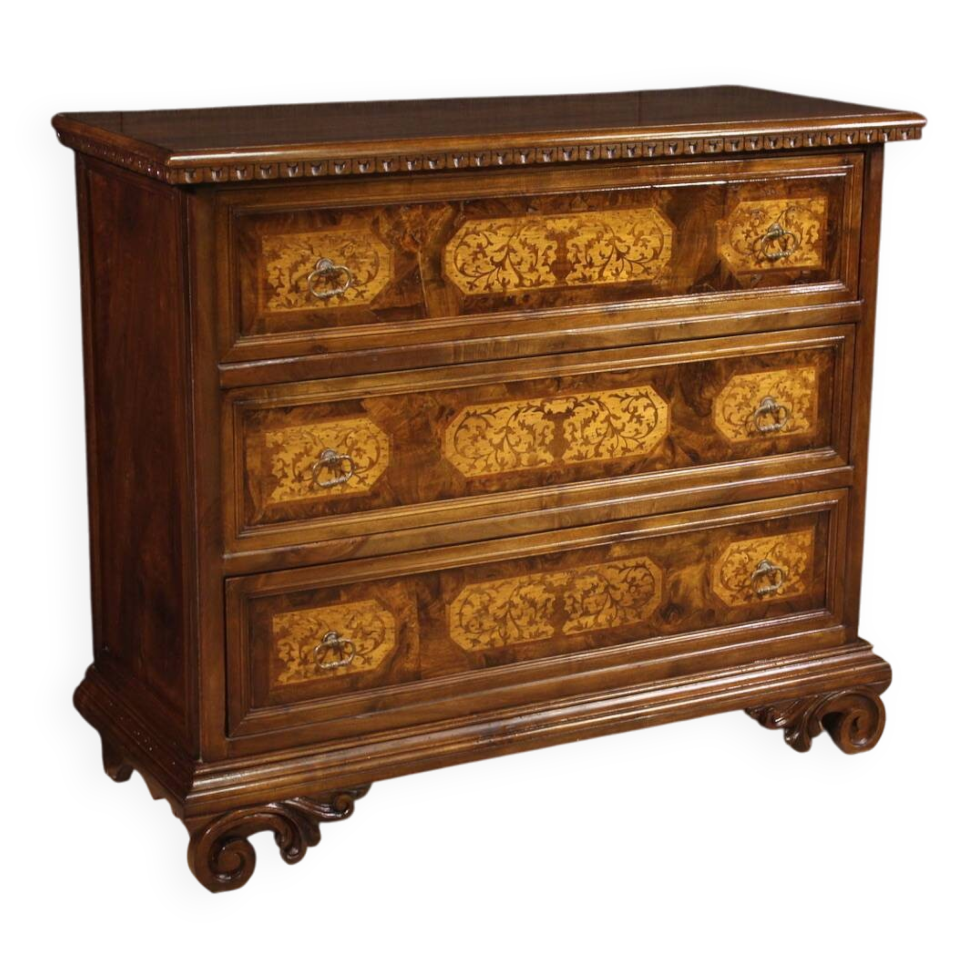 Great 20th century inlaid chest of drawers