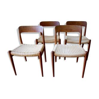 Set of four chairs Niels Otto Moller  model 75