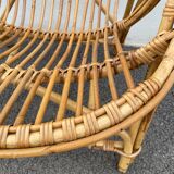 Rattan basket armchair