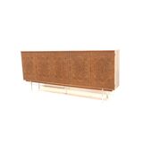 Vintage XXL burl walnut sideboard / high sideboard from the 60s