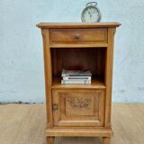 Bedside table wood and marble