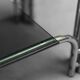 Coffee table in metal smoked glass 70s vintage