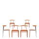 Ensemble de 6 chaises en bois de cerisier italien