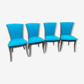 4 chaises hêtre italienne revisitées