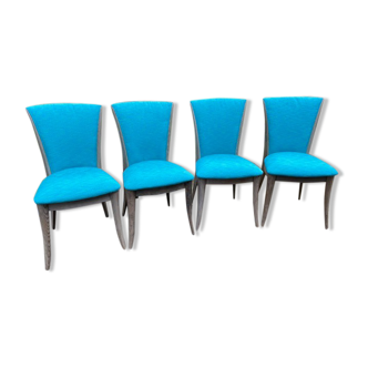 4 chaises hêtre italienne revisitées