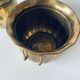 Pair of brass cord pot covers