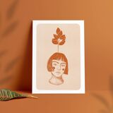 Illustration "Poetic Face Vase" A4