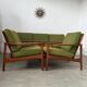 Living room set sofa armchair coffee table Scandinavian design 60s Swedish vintage teak