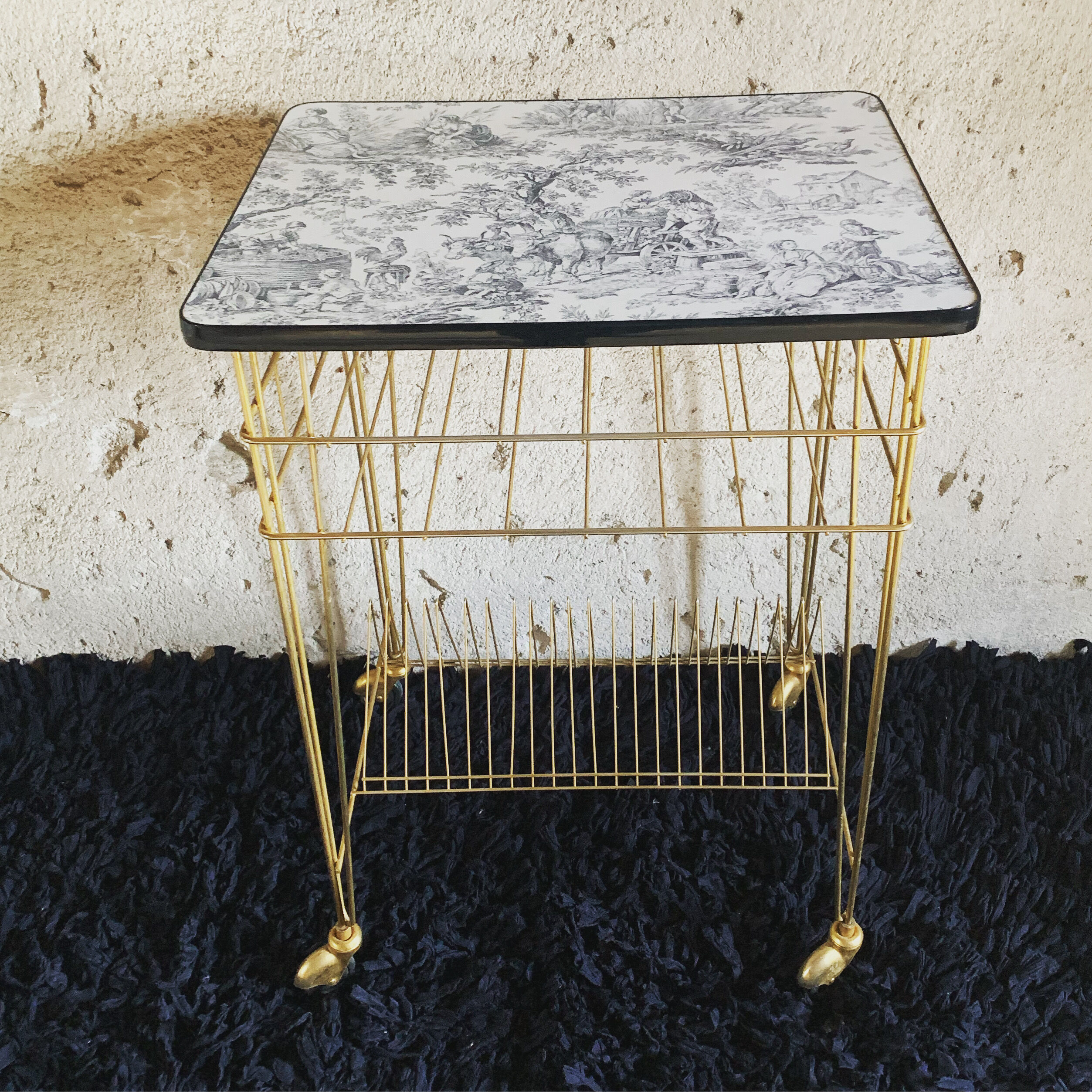 Vintage brass vinyl holder