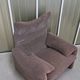 Vintage Maralunga chair and footrest by Vico Magistretti for Cassina