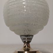 Art Deco bedside or ambient lamp in glass from Clichy, France, circa 1920.