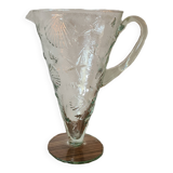 Spanish glass jug with shells and starfish, 2nd half of the 20th century