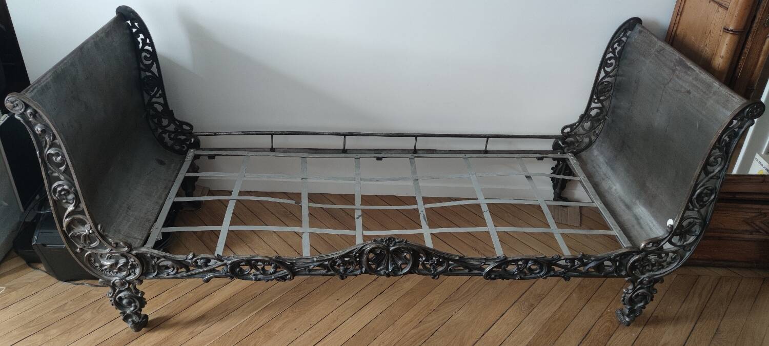 Napoleon III style cast iron daybed