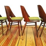 Ensemble de quatre chaises O. Haerdtl, Ton, Holesov, Tchécoslovaquie, les années 60