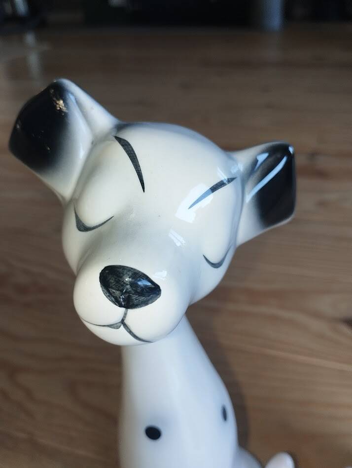 Paire de chiens dalmatiens vintage