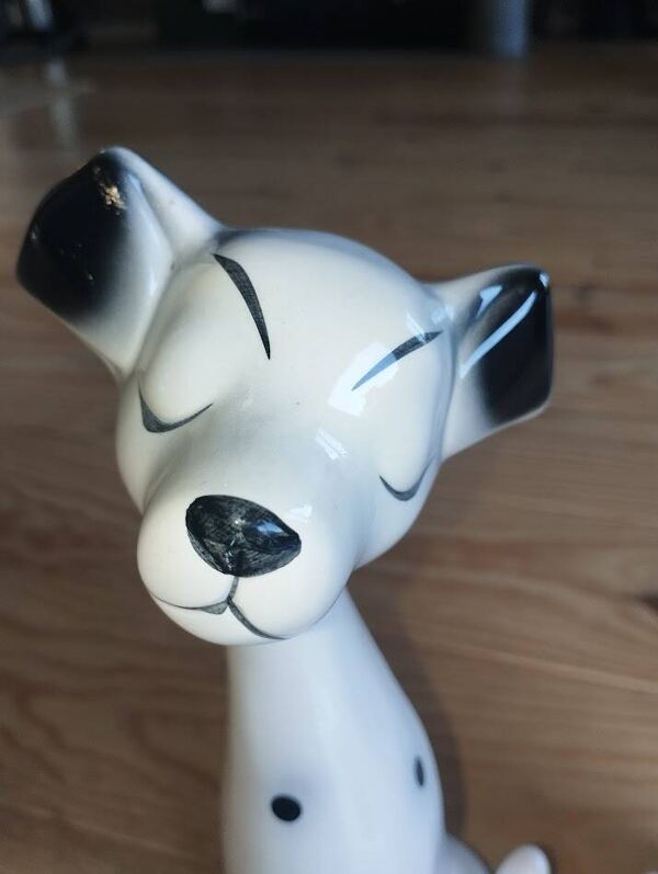 Paire de chiens dalmatiens vintage