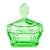 Bonbonnière Art Déco, en verre, Moser, Tchécoslovaquie, années 1930