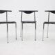 Set of Three Mid Century Dining Chairs, Germany, 1980s