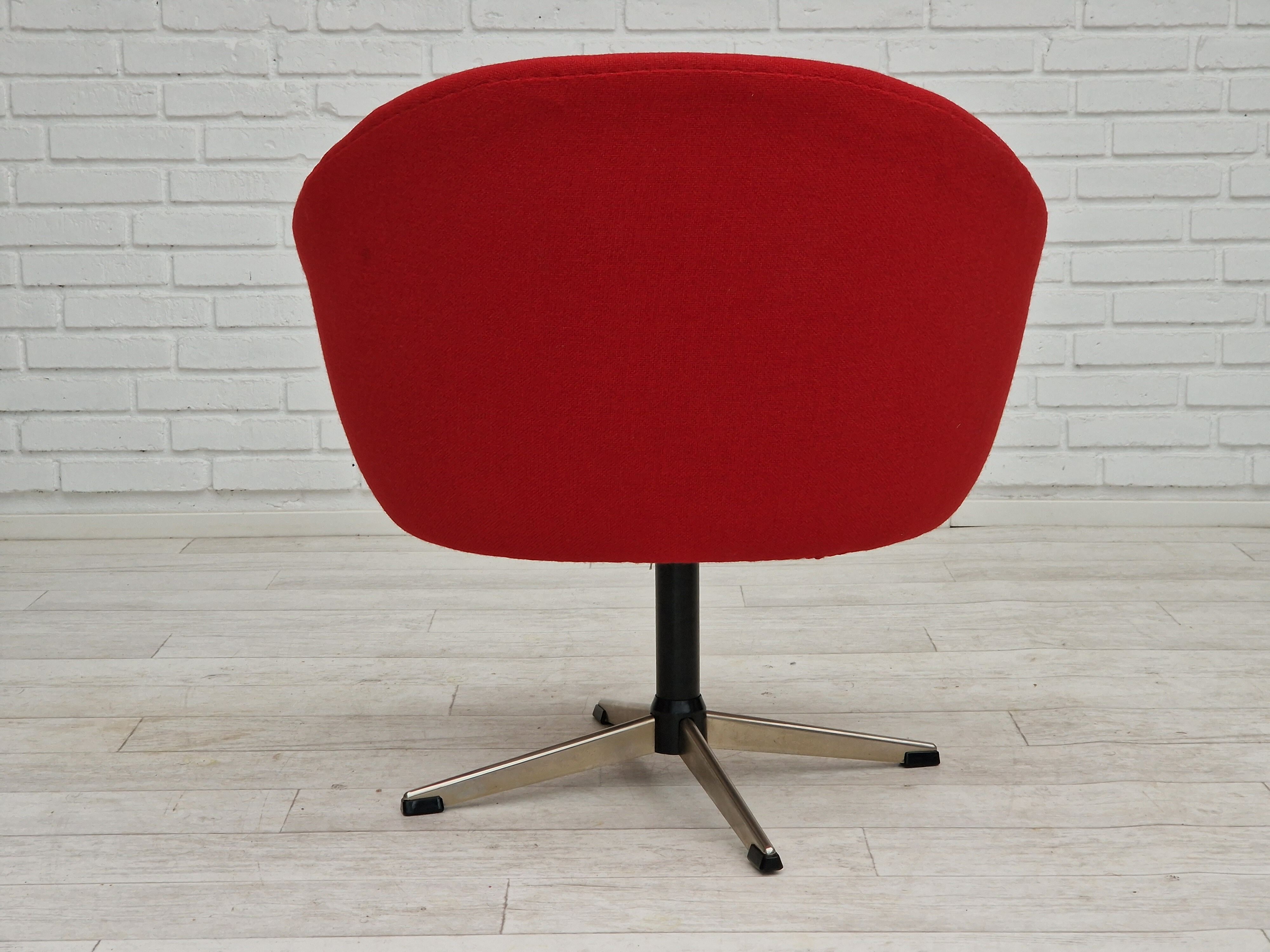 1960s, scandinavian design by Karl Eric Klote, swivel lounge chair