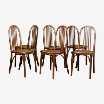 6 chaises bistrot Thonet années 20