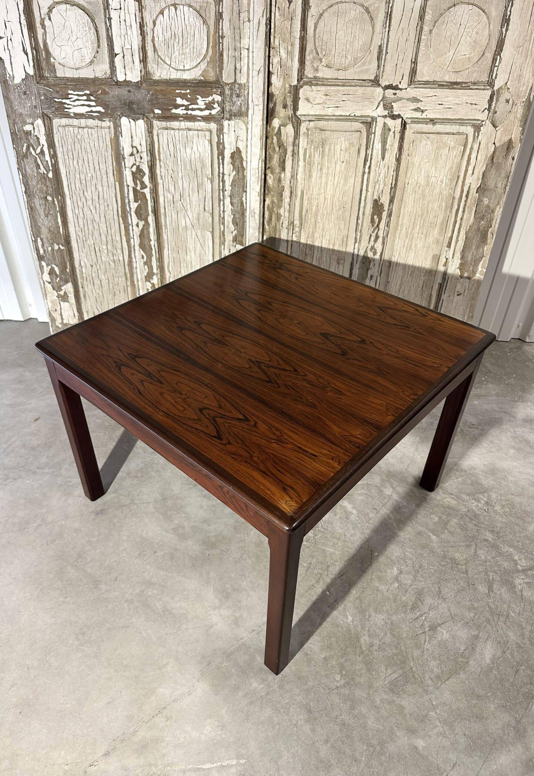 Small square coffee table in rosewood Bruksbo Norway