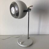 Lamp white eyeball aluminor vintage 1960 lamp