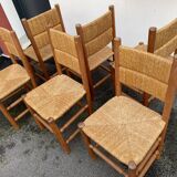 Suite of 6 mulched chairs 70s-80s