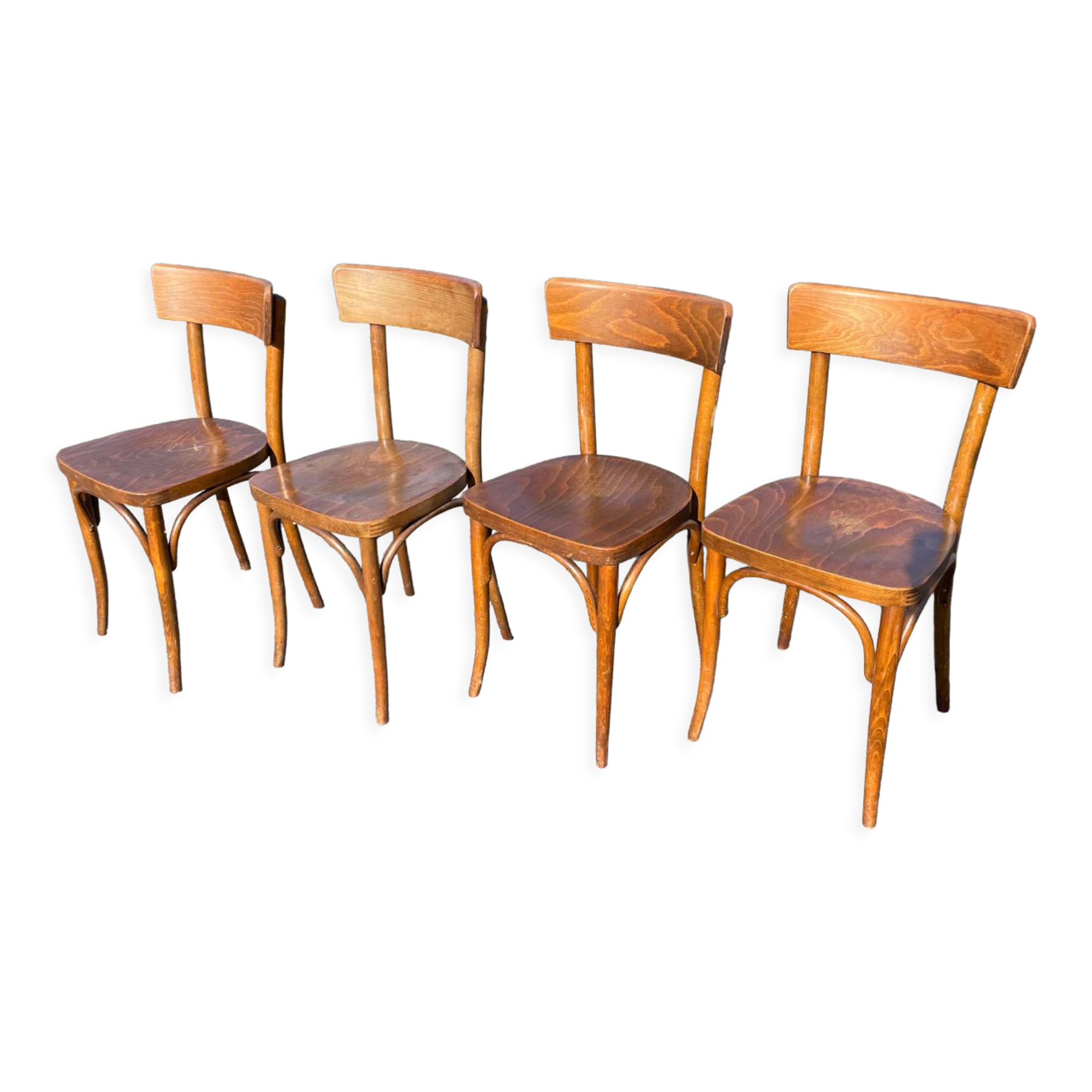 Lot de 4 chaises vintage Thonet de bistrot